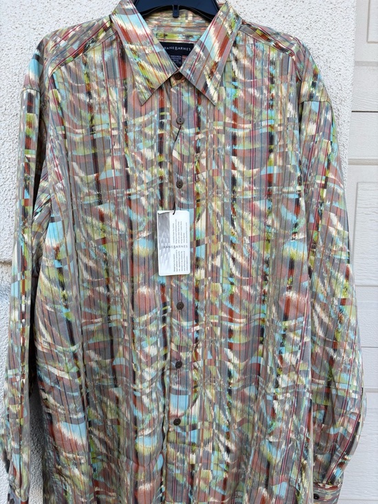 Jhane Barnes Other - Jhane Barnes Multicolor Abstract Striped Button-Down Shirt